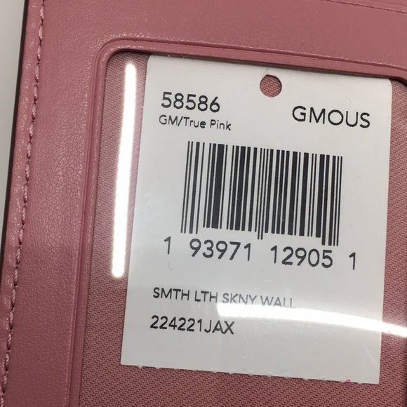 Coach Skinny Wallet in Smooth Glovetanned Leather Dusty Rose Style 58586 - Picture 15 of 16